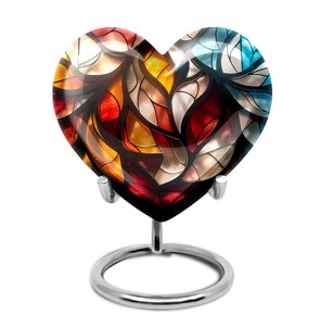 Urne funéraire en métal de style teinté pour les cendres de restes humains 1-200 cubique dans le souvenir commémoratif funéraire moderne mâle femelle - Product Image 4