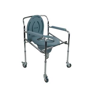 Mobiclinic เก้าอี้โถส้วมพับได้ปรับความสูงได้พร้อมฝาสปริงและที่พักแขนสำหรับการบำบัดฟื้นฟู - Product Image 6