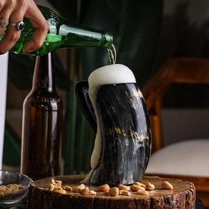 Vente chaude meilleure qualité de 6 pouces de long poli Viking tasse de corne à boire authentique médiévale corne de boeuf tasse chope - Product Image 6