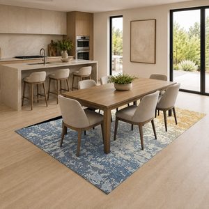 Tapis RUGS DEPOT LXDP-0223 en gros, tapis ethnique kilim en chenille imprimé numériquement, couleur terre cuite dorée, lavable en machine, antidérapant - Product Image 4