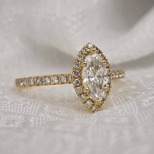 Anillo de Compromiso y Boda con Diamante Cultivado en Laboratorio con Certificación IGI CVD HPHT, Chapado en Oro Rosa, para Mujer, para Fiestas - Product Image 1