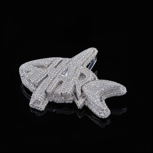 High Quality Custom Styles <b>Letter</b> Pendant <b>Silver</b> 925 Moissanite Iced Out Name Pendant <b>Necklace</b> for Men Hip Hop Jewelry Gifts - Product Image 3