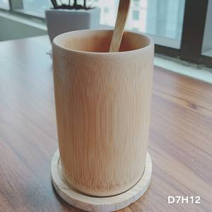 Vaso de Bambú con Asa con Patrón Artesanal Tallado, Estilo Europeo, Marca VGREENART - Product Image 5