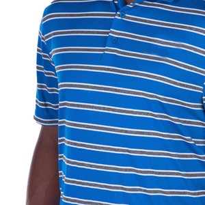 T-shirt polo à manches courtes à col rayé pour l'été extensible et respirant pour hommes, t-shirts à la mode personnalisée en gros - Product Image 5