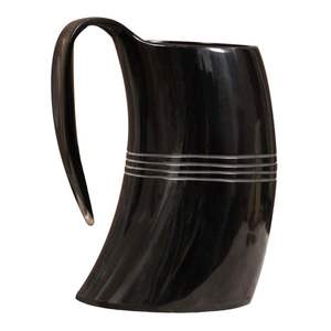 TAZAS DE CUERNO DE ARTESANÍA FÁBRICA DE LA INDIA PRODUCTOS ARTESANALES Taza para beber con cuerno Nuevo diseño Cuerno natural Beber vikingo original - Product Image 3