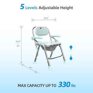 Chaise pliante en alliage d'aluminium brevetée pour <span class=keywords><strong>personnes</strong></span> <span class=keywords><strong>âgées</strong></span>, sécurité dans la salle de bain, capacité de 150 kg, fournitures de réadaptation thérapeutique - Product Image 5