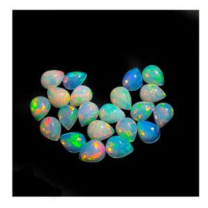 Ópalo etíope Natural, mezcla de tamaños, cabuchón de pera Multi fuego, Ópalo suelto, GEMA, lote-3x4, 4x6, 5x7, 6x9, 7x10, 9x12 10x14mm - Product Image 3