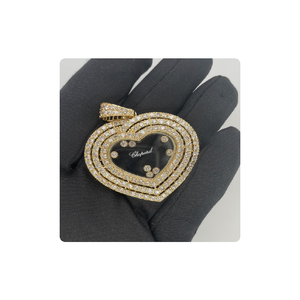 Pendentif en verre de créateur fabriqué avec un diamant naturel Vs Si en or jaune 14 carats Pendentifs en diamant de renommée mondiale Bijoux de mode - Product Image 4