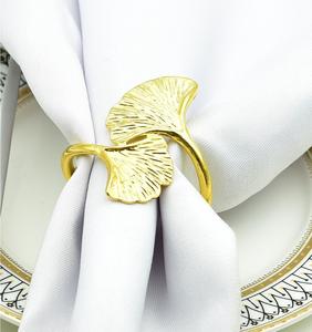 Anneau de serviette en métal doré décoratif, élégant pour la décoration de table, mariage, banquet, hôtel, décoration intérieure, décoration de restaurant - Product Image 3