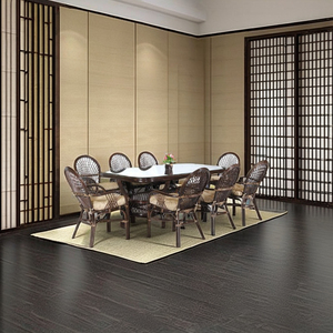 Ensemble de salle à manger antique asiatique Vizier en rotin, confortable et élégant pour le salon, le jardin et les espaces extérieurs, fabriqué à la main, durable - Product Image 1