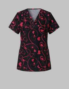 Wholesale Custom Made Sublimation Scrubs Uniforms Short Sleeve Nursing Scrubs <b>Women</b> Stylish Medical Scrubs Uniforms Sets - Product Image 4