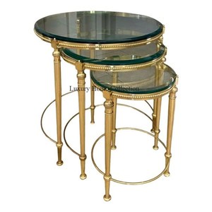 ชุดโต๊ะ2ชิ้นสำหรับตกแต่งบ้านสีดำเงาเคลือบผงทำด้วยมืออุปกรณ์เสริมดีไซน์หรูหราราคาถูก - Product Image 2