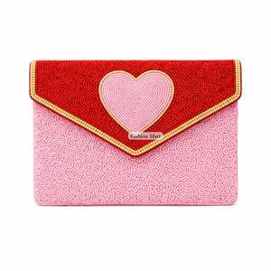 Bolsos de Mano con Cuentas Hechas a Mano con Tema de San Valentín, Diseños de Amor, Corazón y Llave, Pedidos al por Mayor y Personalizados - Product Image 1