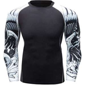 GAFCustom MMA Rush Guard Rash Guard Entièrement Sublimation BJJ Martial Arts Wear Personnalisé pour l'entraînement et la compétition - Product Image 1