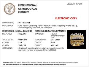 Bague élégante en or et diamants pour femme, design moderne et brillant, bijoux fins, cadeau de mariage ou de fiançailles, design classique - Product Image 6