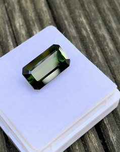 Forma de Octágono de turmalina verde Natural origen Brasil facetado azul verde piedras preciosas sueltas fabricación de joyas Jaipur joyería fina - Product Image 3