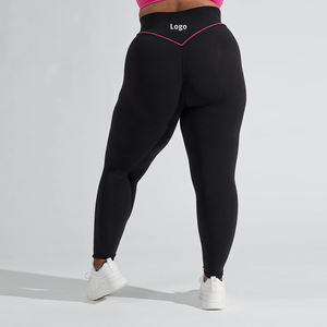 Collants à taille élastique avec LOGO personnalisé, leggings de sport, leggings de levage des fesses, leggings de yoga en élasthanne pour femmes, pour le fitness - Product Image 6