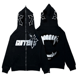Buena venta de la más alta calidad Nueva llegada Cremallera completa Diseño personalizado 3D Puff Print Oversize Men Hoodie DE VIKY INDUSTRIES - Product Image 1