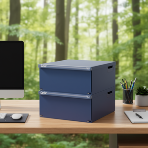 Leitz Cosy A4 2-<b>Drawer</b> Blue Desktop Organizer Box - Product Image 3