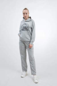 Sweat-shirt à capuche unisexe marron, coupe classique, en coton tricoté, couleur unie, vêtement décontracté pour l'automne - Product Image 2