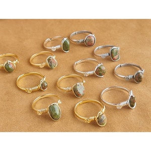 <b>Boho</b> Style Gold and Silver Plated Fashion <b>Rings</b> with Natural Stone Accents for Resale - Product Image 2