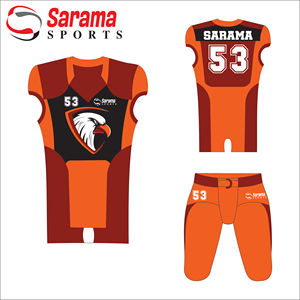 Tarifa barata 100% poliéster hecho transpirable uniformes de fútbol americano último diseño 2022 al por mayor americano, - Product Image 1