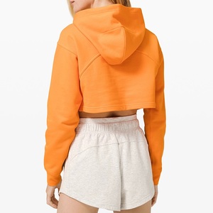 Sweat à capuche personnalisé Survêtement Sweat Shirt Vestes Crop Fleece Sweat à capuche à manches longues Pull Respirant Heavyweight Jogger Yoga Hoodies - Product Image 3