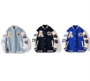 Streetwear personnalisé College Varsity Jacket Hommes Baseball Bomber Letterman Varsity Jacket pour hommes - Product Image 6