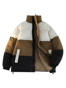 Veste matelassée imperméable unisexe d'hiver, formelle, ample, avec fermeture éclair, design uni, service OEM, meilleure qualité, logo frontal - Product Image 3