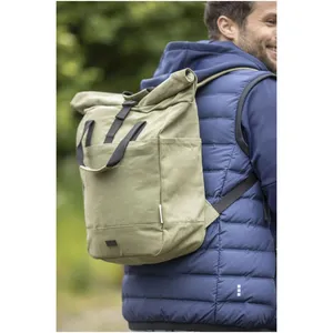 Joey Recycled <b>Canvas</b> Rolltop <b>Backpack</b> Sustainable Promotional Gadgets - Product Image 5
