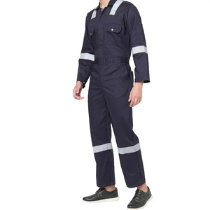 Orange Yellow Cotton CE Certified Workwear Hi Vis Long Sleeved Safety Coverall Unisex Outdoor Anti-Wrinkle Quick Dry Breathable - Product Image 1