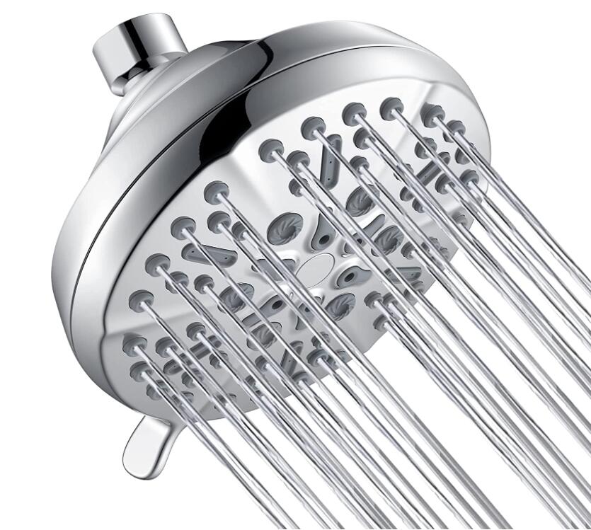 उच्च दबाव बौछार सिर 7 सेटिंग्स तय Showerhead उच्च प्रवाह बाथरूम Showerhead के साथ समायोज्य पीतल गेंद संयुक्त