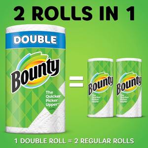 ใหม่ Bounty Quick - Size ผ้าขนหนูกระดาษขาว, 16ม้วนครอบครัว = 40ม้วนปกติ - Product Image 4
