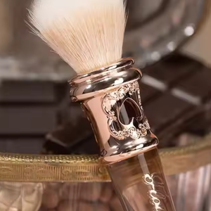 Piccolo <span class=keywords><strong>angelo</strong></span> lana di capra capelli fard pennello fiore sa singolo guancia macchia con manico di danza cigno trucco per il viso - Product Image 5