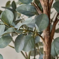 Árbol de Eucalipto Artificial, Planta Verde Artificial en Maceta, Árbol Decorativo Realista para Decoración de Interiores del Hogar