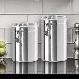 Boîte en aluminium avec couvercle en acrylique transparent et pince de verrouillage, hermétique, cuiseur vapeur, vaisselle carrée artisanale pour la cuisine et le garde-manger - Product Image 4