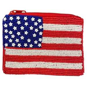 Porte-monnaie en perles fait main personnalisé, vente chaude, je t'aime Amérique, pour femmes, pochette en perles, haute qualité, mode occidentale - Product Image 4
