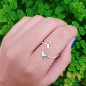 Anillo de cola de ballena ajustable de Plata de Ley 925, anillo de delfín inspirado en el océano para mujer, joyería de moda para regalo de fiesta de aniversario - Product Image 6