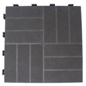 * Presa * WPC piastrelle ad incastro legno composito e plastica 40x40cm di spessore 45mm Drive-over colore grigio antracite- - Product Image 1