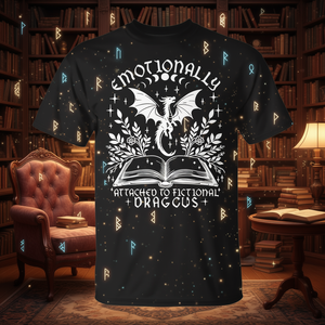 T-shirt Dragons Bookish Fantasy Book Club per amanti dei libri e lettori - Abbigliamento promozionale premium - Product Image 3