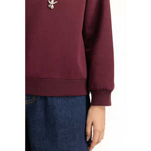 Sweat-shirt en tricot mélangé Cherry Winter à coupe classique WM-SWS-WS25-117 - Product Image 2