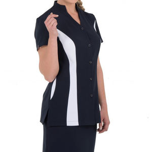 Uniforme de Túnica de Manga Corta de Algodón y Elastano con Logotipo Personalizado para Mujer, para Masajes Tailandeses, Spa, Salón de Belleza, Ropa de Trabajo de Hotel - Product Image 4
