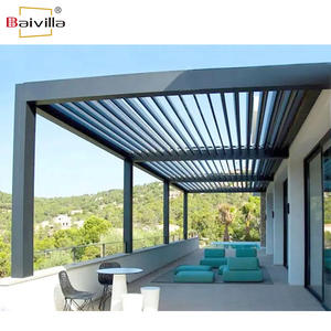 Pérgola con persianas <span class=keywords><strong>para</strong></span> lluvia y Sol de aluminio de diseño moderno <span class=keywords><strong>para</strong></span> patio en la <span class=keywords><strong>azotea</strong></span>, terraza y jardín - Product Image 2