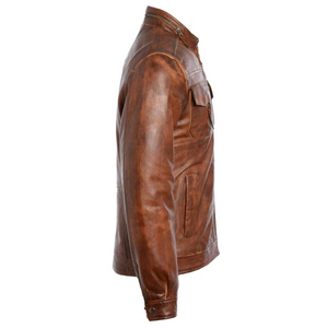 Chaqueta de Cuero para Hombre, Invierno 2026, Estilo Motero, Personalizada, de Alta Demanda - Product Image 6