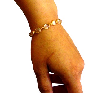 Lujo moda 925 plata esterlina cuarzo rosa piedras preciosas encanto boda señoras desgaste pulsera de cadena de eslabones - Product Image 5