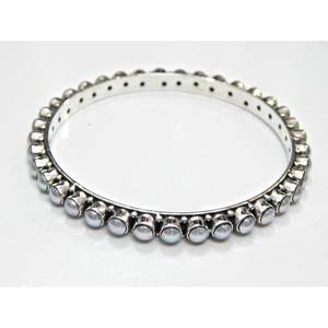 กำไลเงินสเตอริ่ง925ทำด้วยมือกำไลข้อมือไข่มุกน้ำจืดธรรมชาติขนาด2-6เครื่องประดับเงินของขวัญสำหรับผู้หญิง - Product Image 2