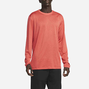 Haute Qualité Logo Personnalisé Impression Meilleure Conception Coton Polyester Lavable Col Rond Hommes Manches Longues Chemises Hommes T-shirts - Product Image 3