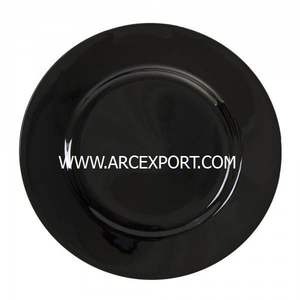 Assiettes de présentation noires mates, nouveau design élégant, décoration de luxe, meilleure qualité, vente en gros, vaisselle plaquée - Product Image 5