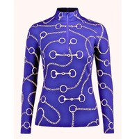Nouvelle Arrivée Chemises Polo de Compression Équestres pour Femmes en Cuir Respirant Sublimé Couleur Unie Style Western