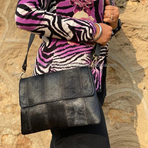 กระเป๋าถือหนังวัวสำหรับผู้หญิงกระเป๋าสะพายพาดลำตัวหนังแท้ใช้งานได้หลากหลายแบบตะวันตกหรูหรา - Product Image 4